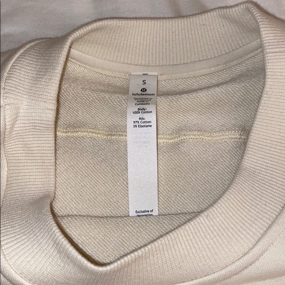 Never worn lululemon limited edition crewneck